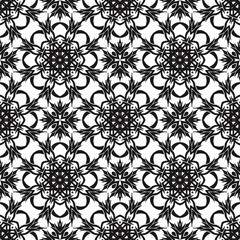 Ornamental Seamless Line Pattern. Endless Texture. Oriental Geometric Ornament