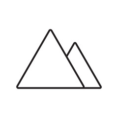 minimal mountain shape two triangles simple vector