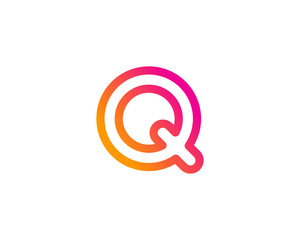Letter Q Line Logo Design Element