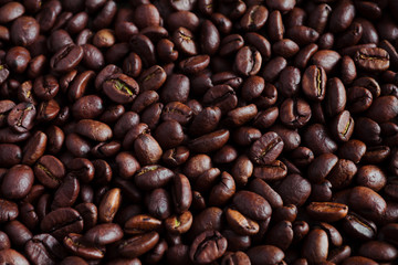 Coffee on grunge wooden background
