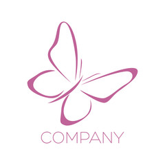 Pink butterfly logo
