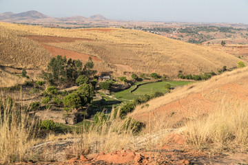 View from Betafo area, Antannanarivo Province, Madagascar. 