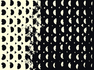 Abstract grunge vector background. Monochrome  composition of irregular graphic elements.