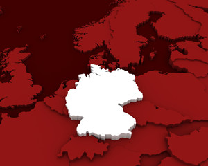 germany map 3D illustration