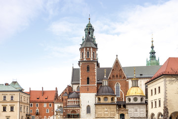 Fantastic autumn Krakow. The Wawel Cathedral in Poland