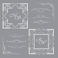 Collection of frames and dividers. It can be used for decoration and design.