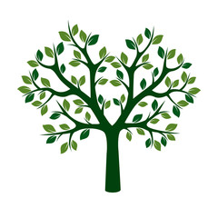 Obraz premium Green Tree. Vector Illustration.