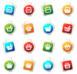 Shopping Bascket icons set