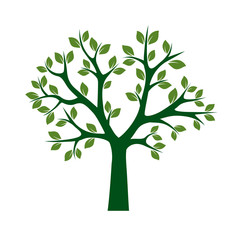 Obraz premium Green Tree. Vector Illustration.