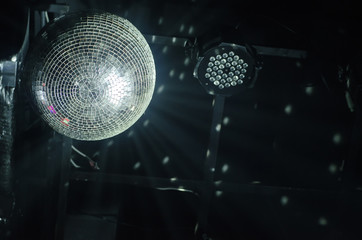 Disco ball light reflection