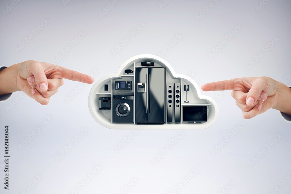 Poster Composite image of hand pointing