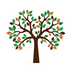 Color Tree. Vector Illustration.