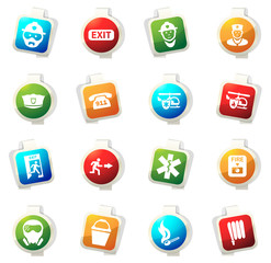 Emergency icons set