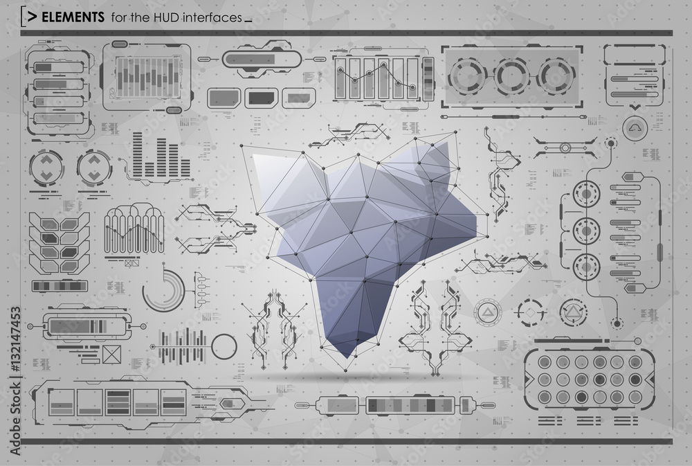 Aufkleber black and white infographic elements. hud ui for business app. futuristic user interface. abstract v