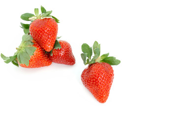 Group of fresh Strawberry on white background