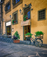 Narrow street in Florence, Tuscany. Italy