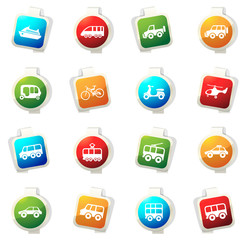 Public transport icons set