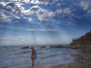 girl near the ocean