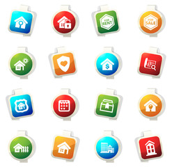 Real estate icons set