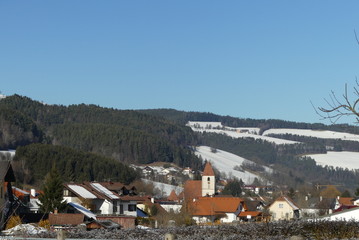 winterliches Dorf