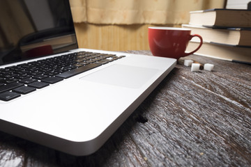 Computer laptop on working table