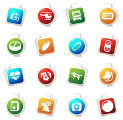 Veterinary clinic icons set