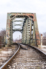 Old rusty railroad bridge