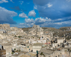 Fototapeta na wymiar View of Matera's Sassi - Italy