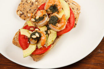 Sandwich with vegetables