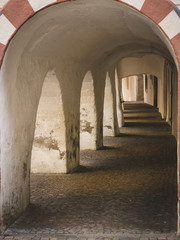 Architectural detail of the ancient village of Glurns - Valle Venosta - Trentino - South Tyrol - Italy