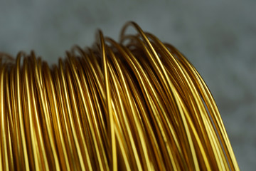 Rolled yellow wire