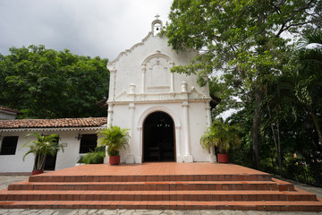 Fototapeta na wymiar colonial style chapel in Panama City