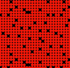 Seamless pattern with red circles