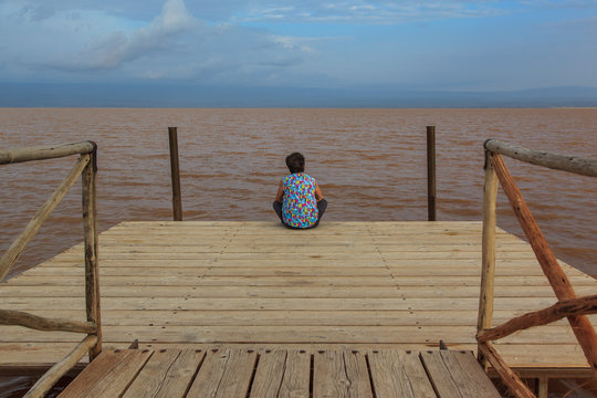 Jetty at Lake Langano. Ethiopia