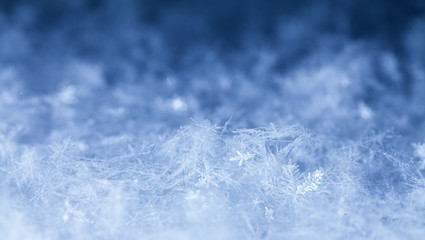 Obraz premium natural snowflakes, photo real snowflakes during a snowfall, under natural conditions at low temperature