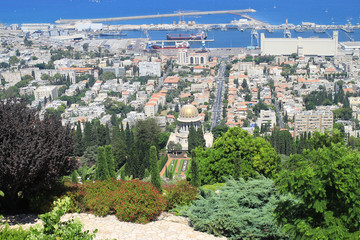 Fototapeta na wymiar Bahai Gardens in Haifa, Israel.
