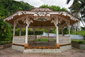 colonial style wooden pergola in Panama City