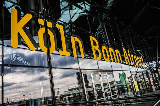 "Köln Bonn Airport" lettering