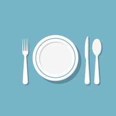 Cutlery, served table.