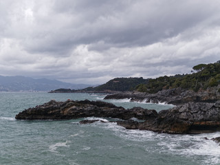Fototapeta na wymiar coastline between tellaro and lerici