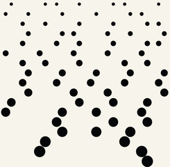 Abstract geometry black and white deco art dots pattern
