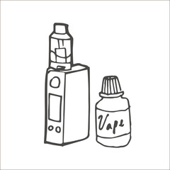 vape equipment vector scetch