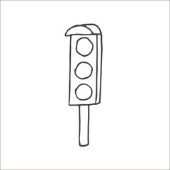 traffic light vector scetch