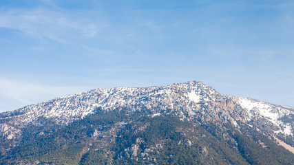 Snow capped Taurus mountain tops are pictured in south western Turkey.