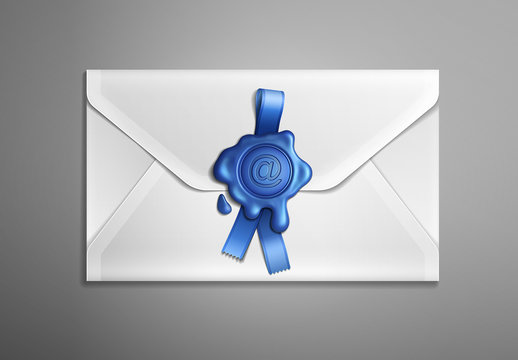 E-mail Envelope with Wax Seal Illustration