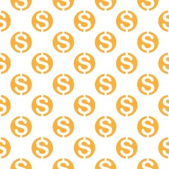 Seamless pattern with dollar sign. Repeating currency symbol background for textile design, wrapping paper, scrapbooking etc.