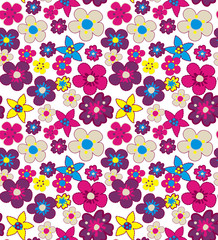 Seamless flowers background
