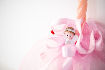 Christmas angel figurine. Handmade candles. Christmas decoration