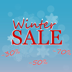 Big sale winter background . Vector illustration