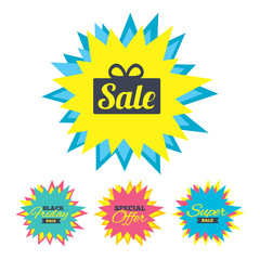 Sale gift sign icon. Special offer symbol.